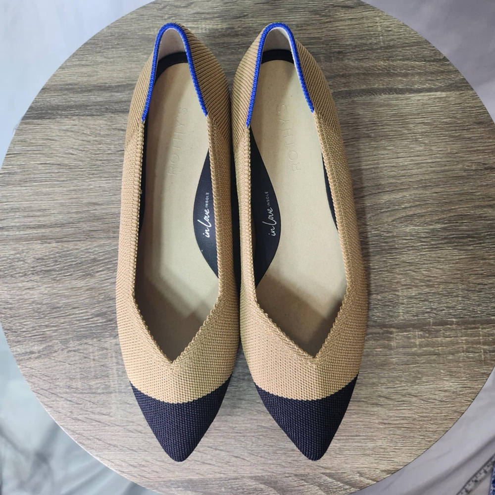 Rothy’s Women’s The High Point In Love Insole I’m Wren Captoe Shoes 8.5 Preppy - Picture 3 of 12